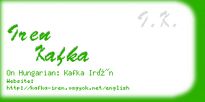 iren kafka business card